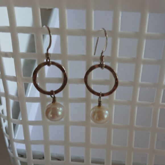 Pearl silver Earrings - Picture 5 of 6